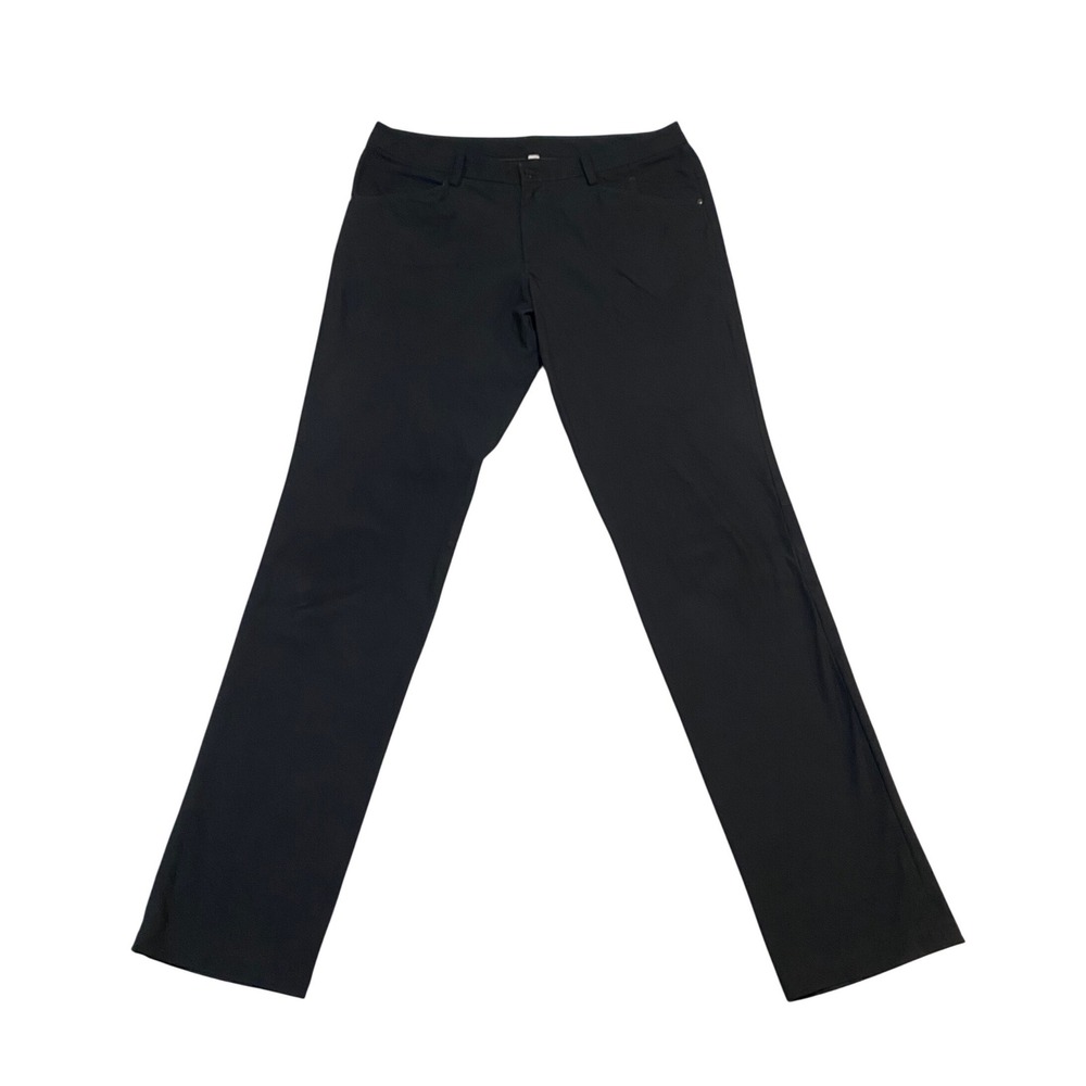 Lululemon ABC Pant Slim Straight Black Technical 5-Pocket Trousers Mens 34x32